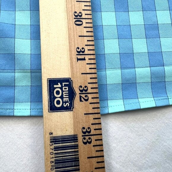 Bonobos Mens XXL Button-Up Long Sleeve Shirt Long Standard Fit Blue Green Plaid - Picture 7 of 11